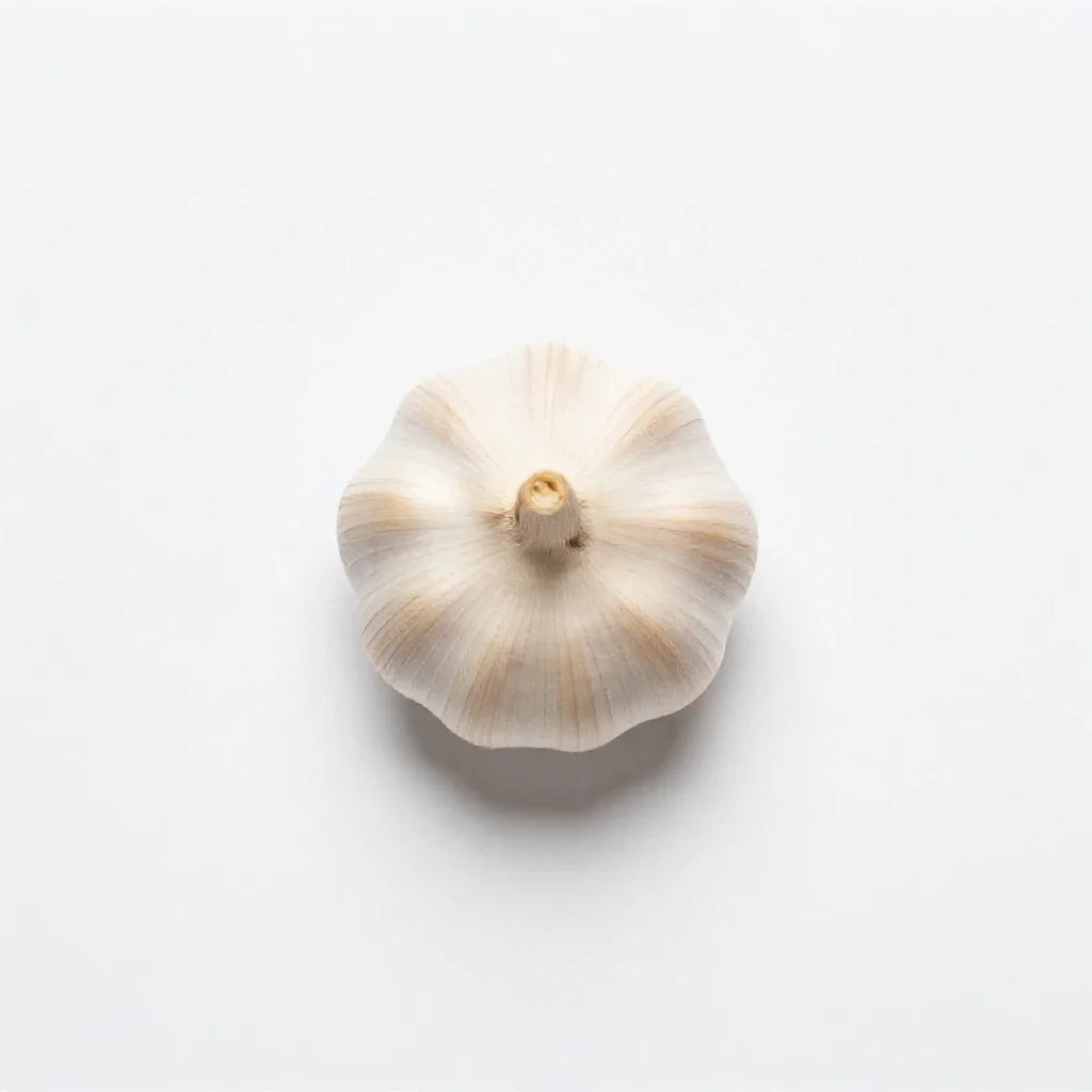 Bulb of garlic isolated on a white background