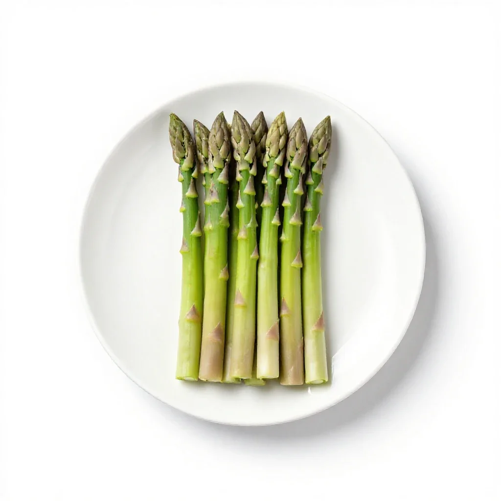 Bunch of asparagus isolated on a white background