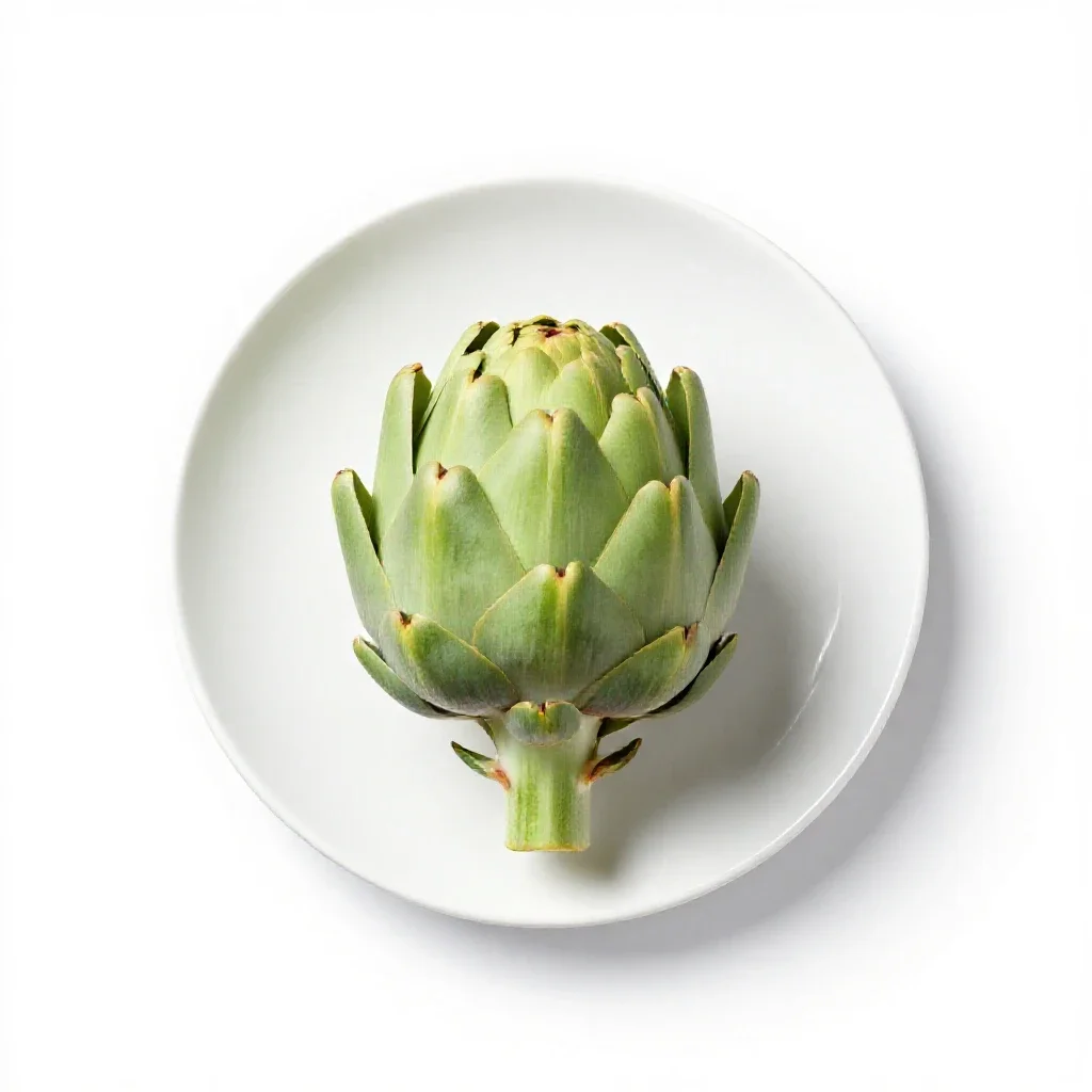 Globe artichoke isolated on a white background