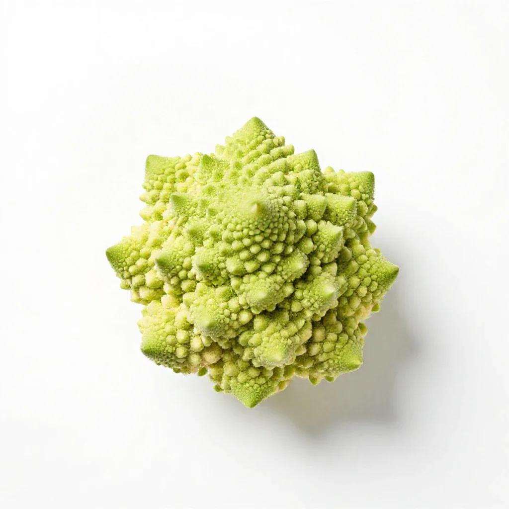 Head of romanesco isolated on a white background