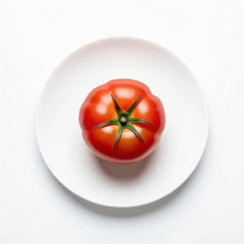Heirloom tomato on the vine isolated on a white background
