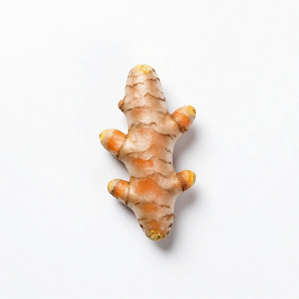 Turmeric root isolated on a white background