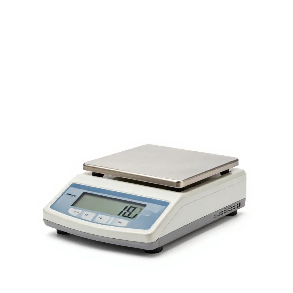 Analytical balance isolated on a white background