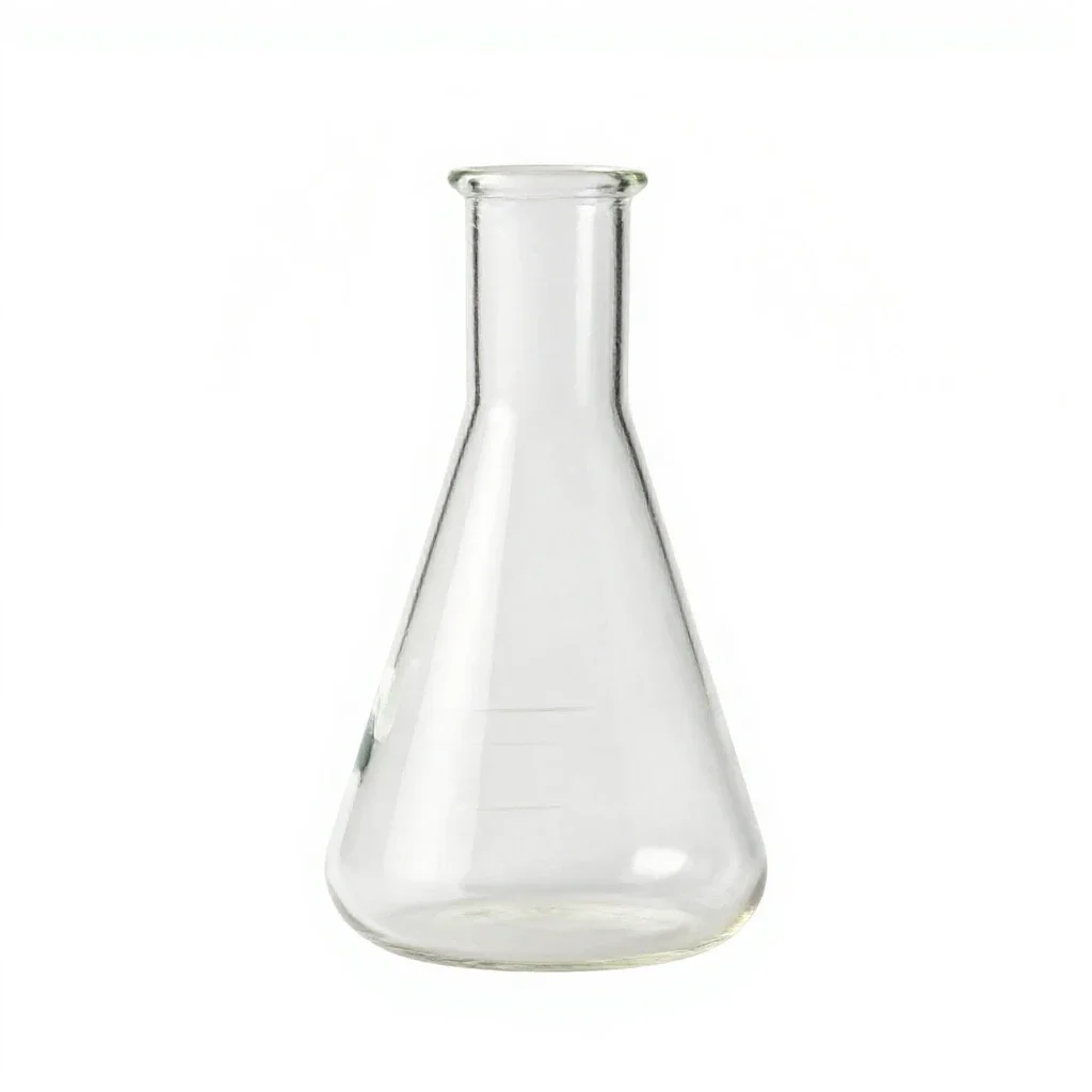 Laboratory flask isolated on a white background