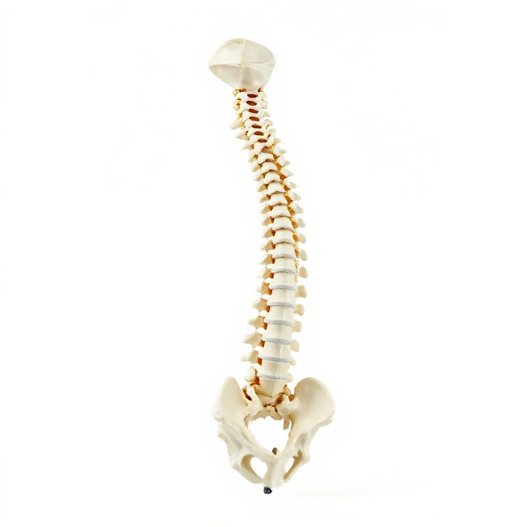 Spine anatomical model isolated on a white background