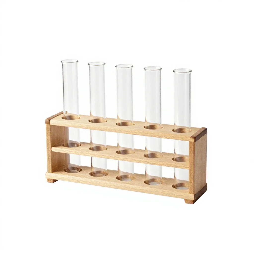 Test tube rack isolated on a white background