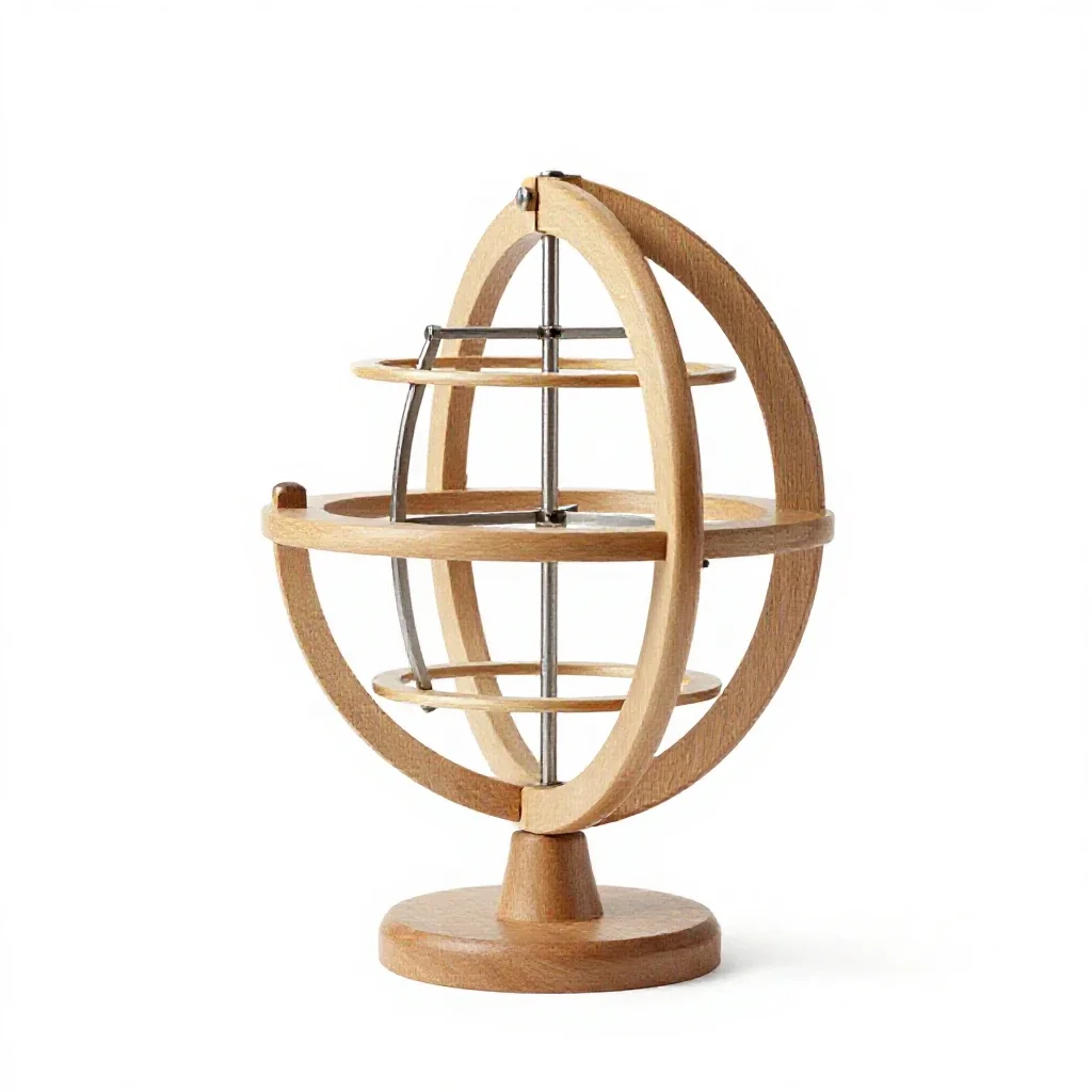 Orrery model isolated on a white background
