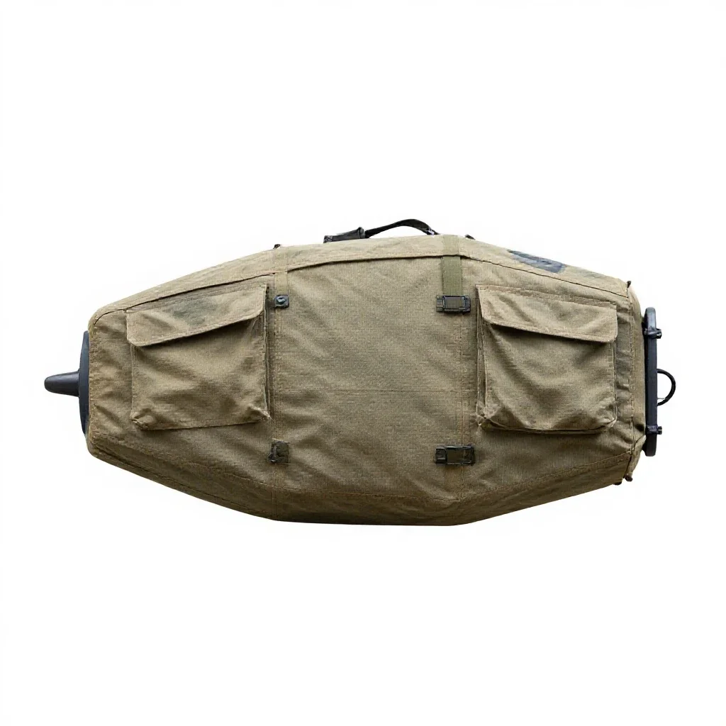 Cargo drop pod isolated on a white background
