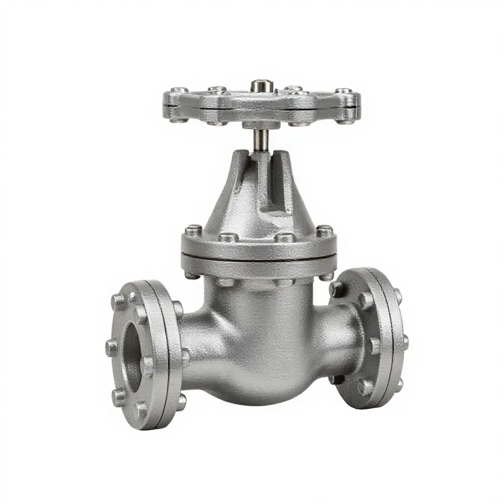 Reactor coolant valve isolated on a white background