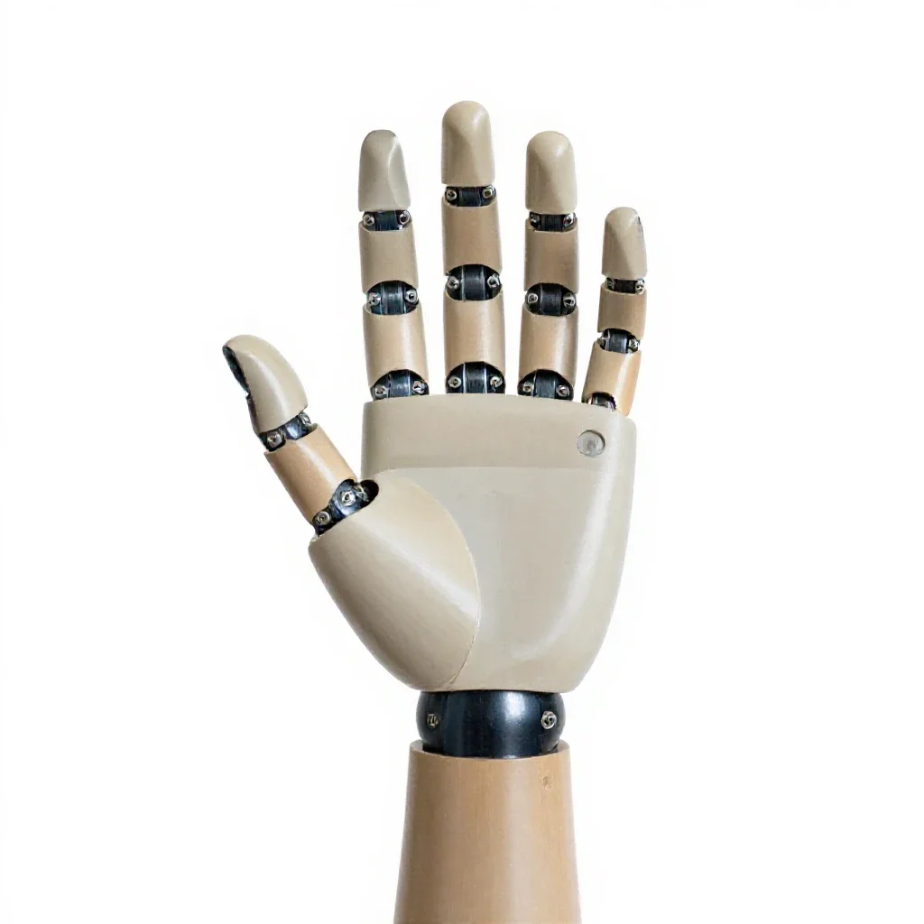 Robotic hand isolated on a white background
