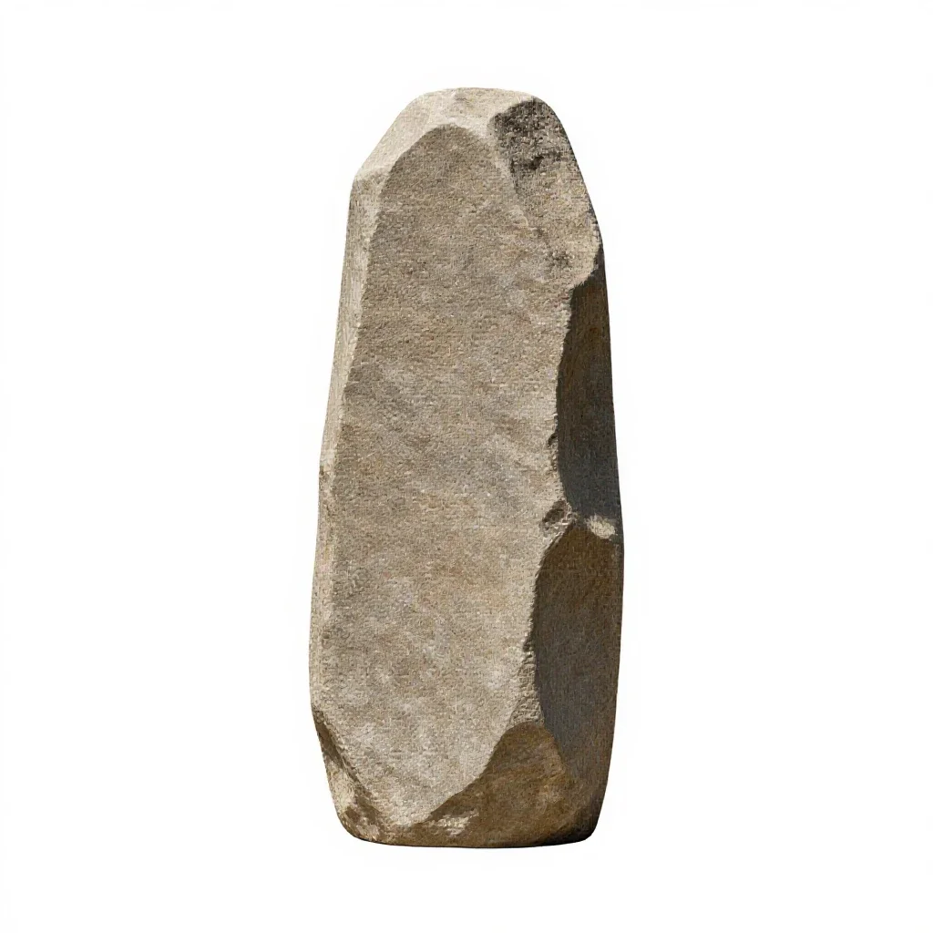 Alien artefact monolith isolated on a white background
