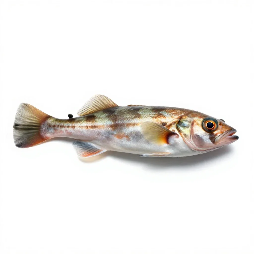 Barreleye fish isolated on a white background