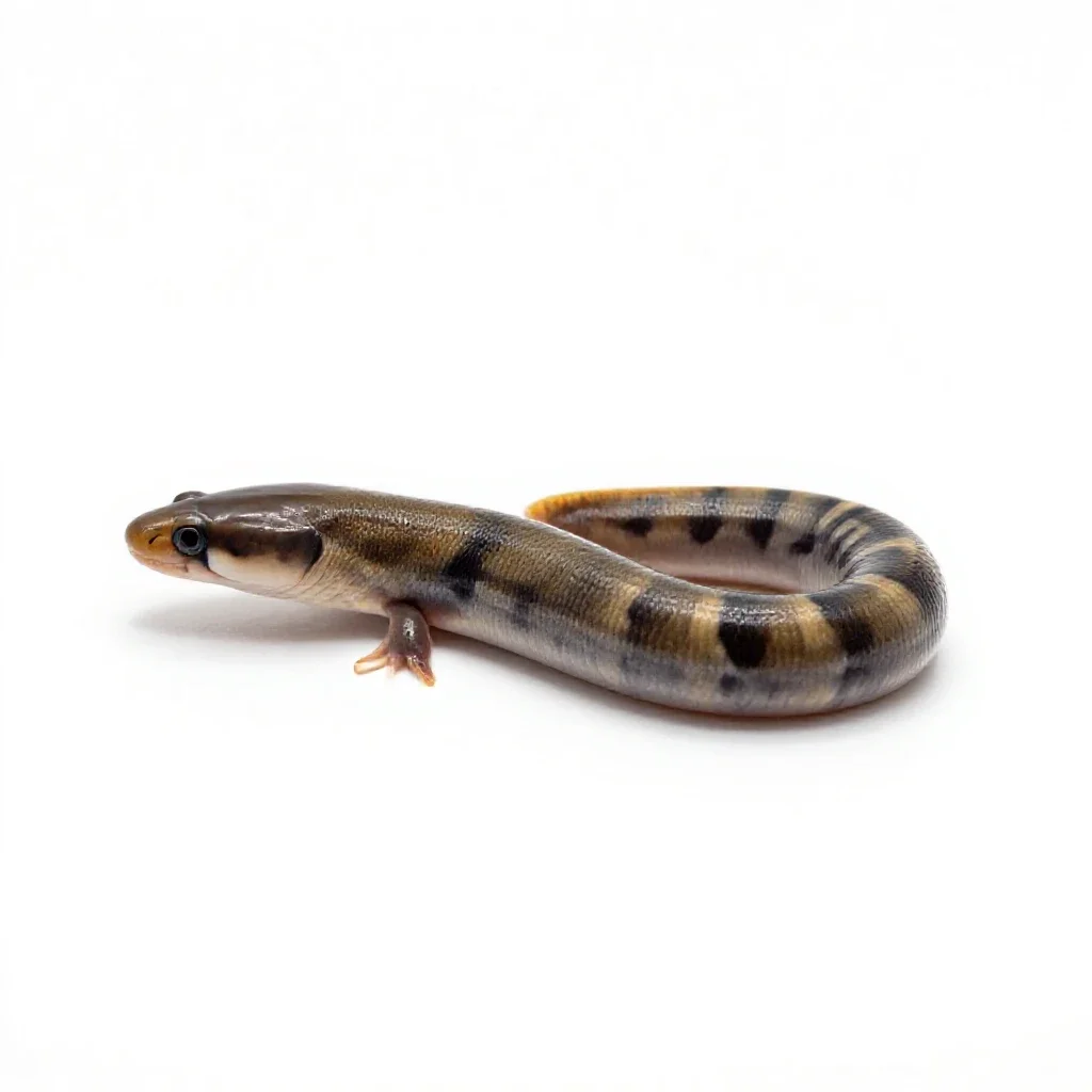 Garden eel isolated on a white background