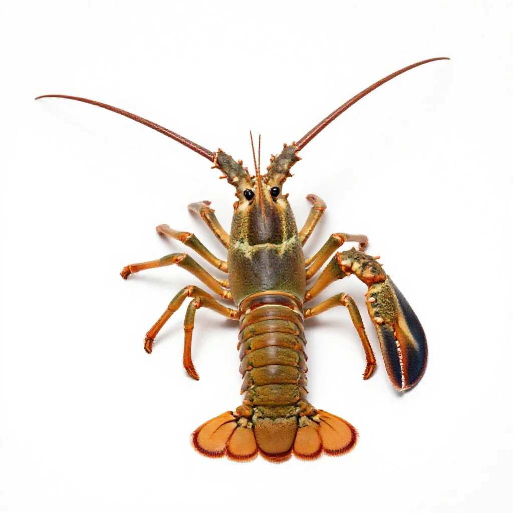 Spiny lobster isolated on a white background