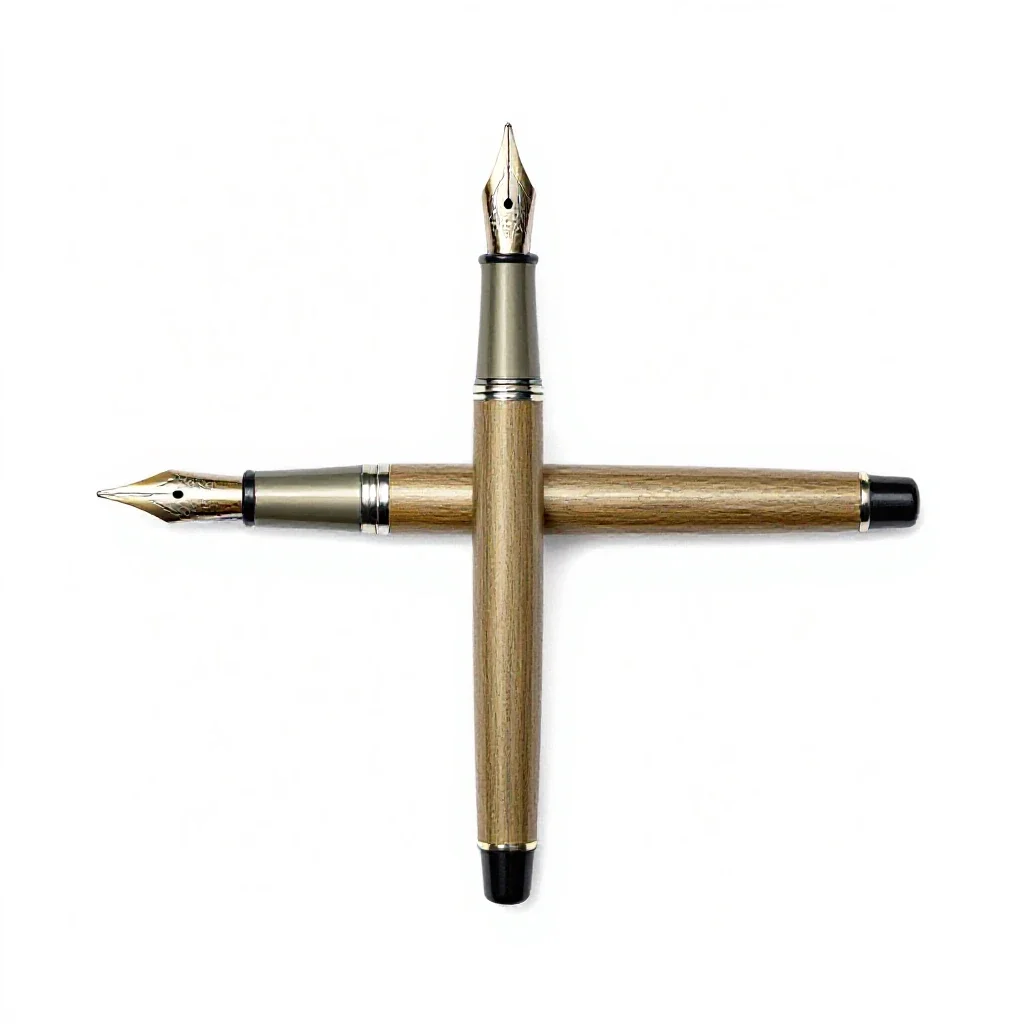 Calligraphy dip pen with nibs isolated on a white background