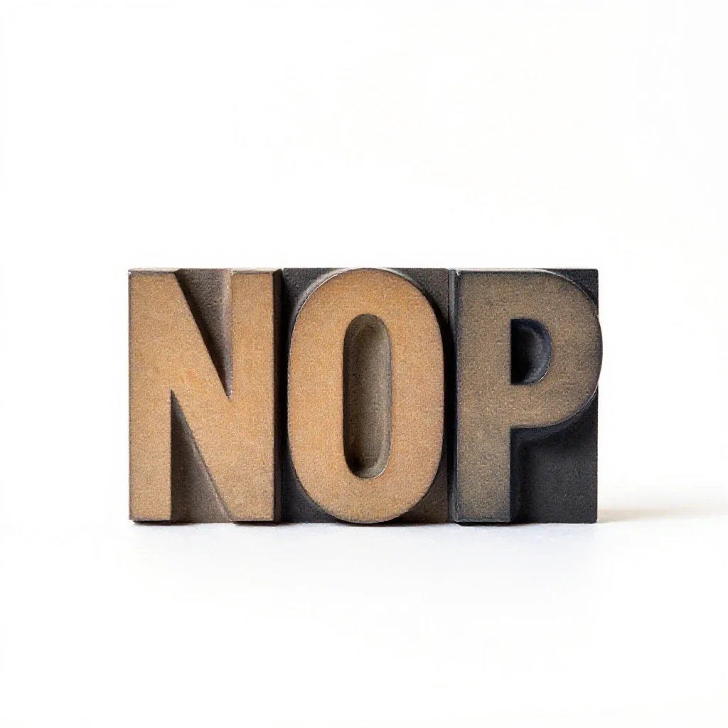 Letterpress type block isolated on a white background
