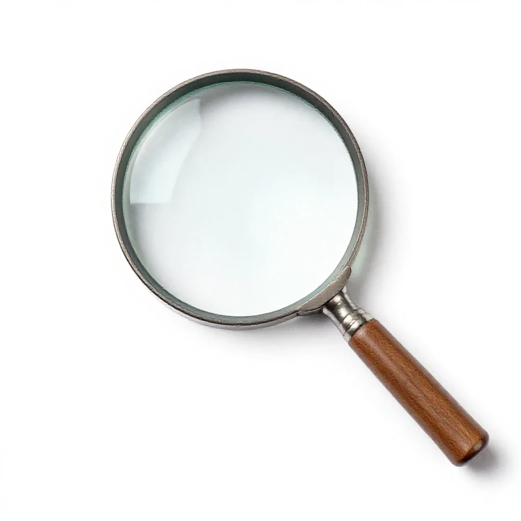 Magnifying glass isolated on a white background