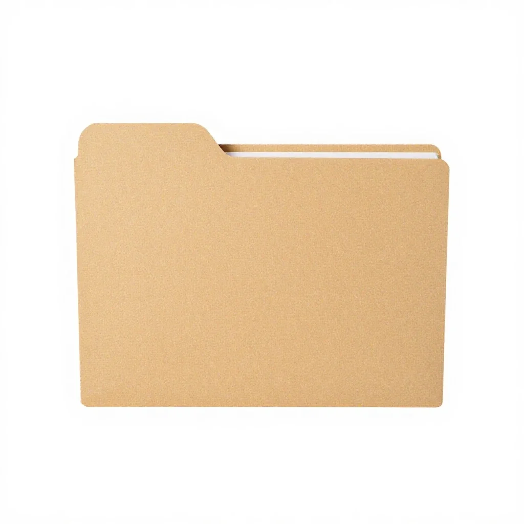 Manila folder isolated on a white background