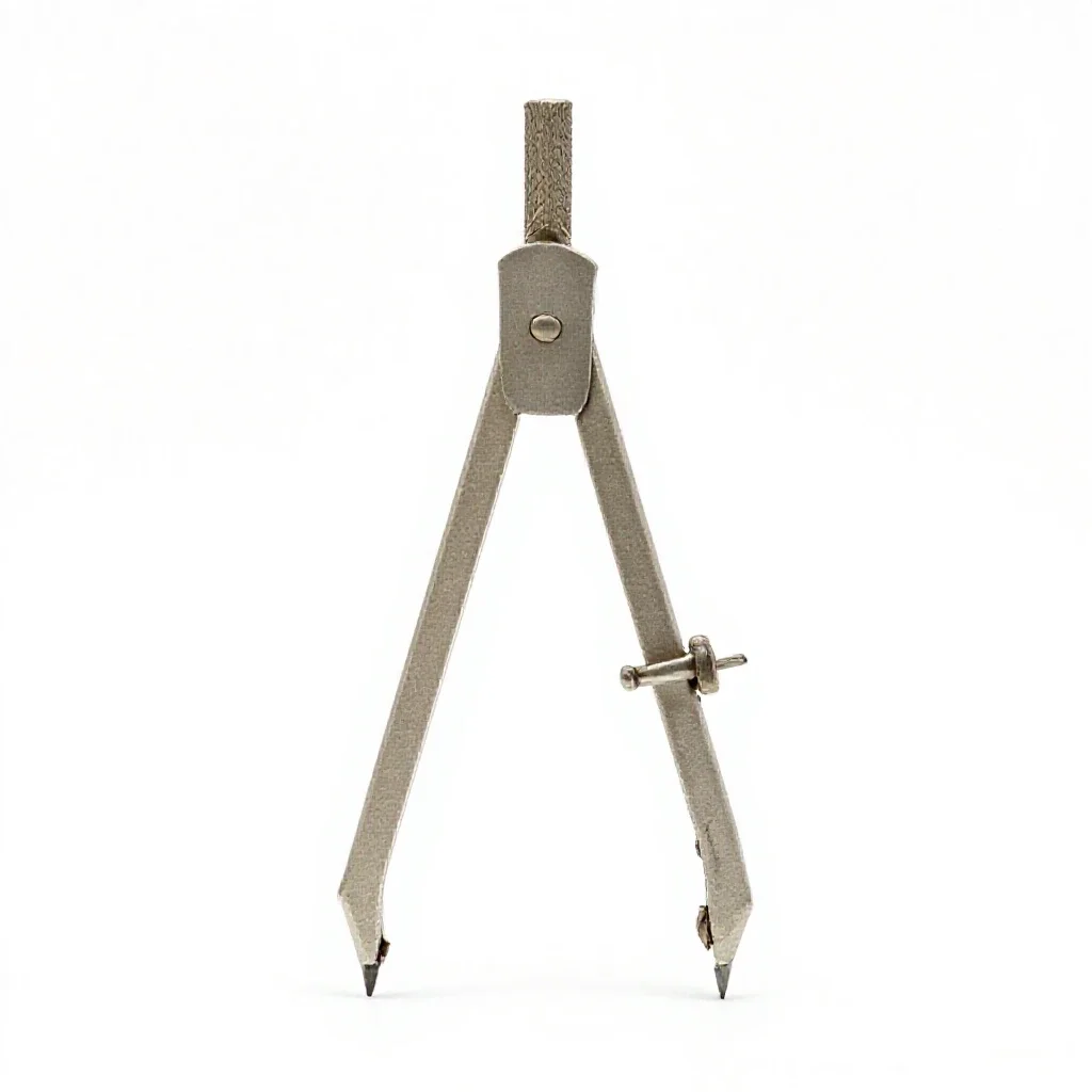 Pair of compasses isolated on a white background