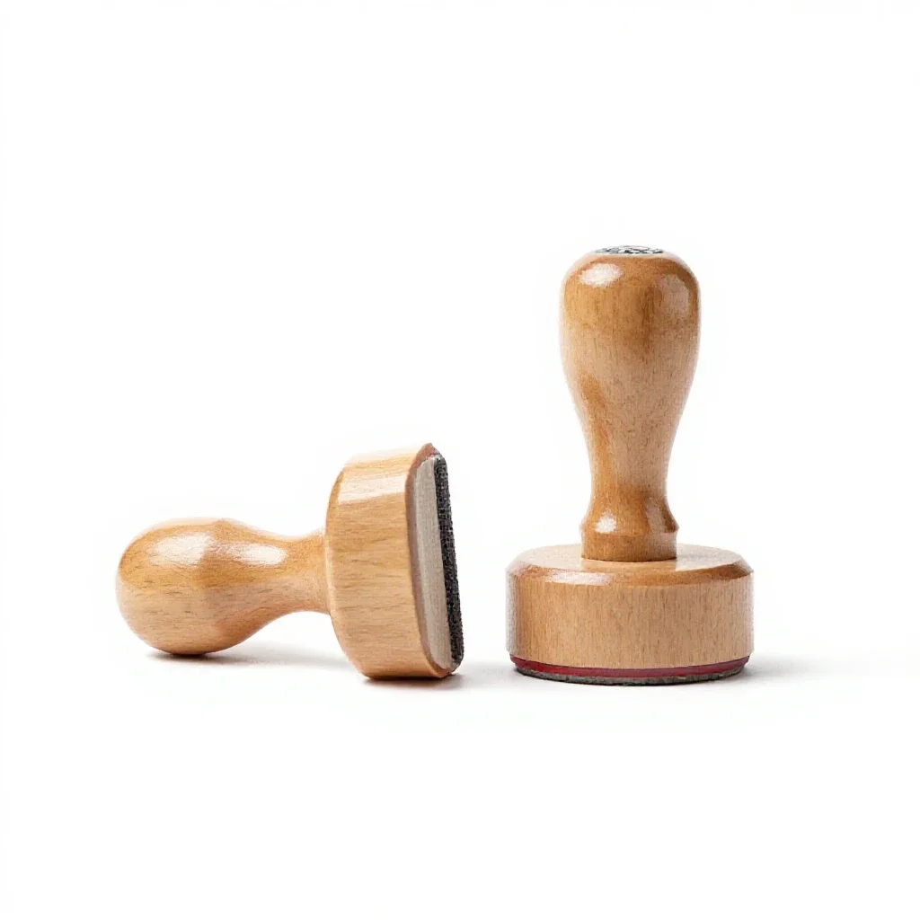 Rubber stamp set isolated on a white background