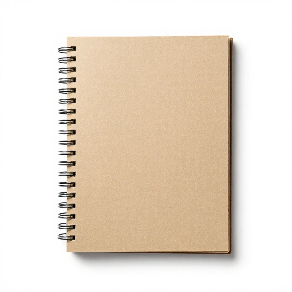Spiral sketchbook isolated on a white background