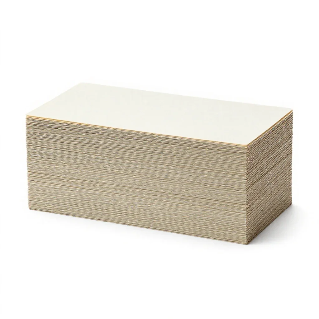 Stack of index cards isolated on a white background