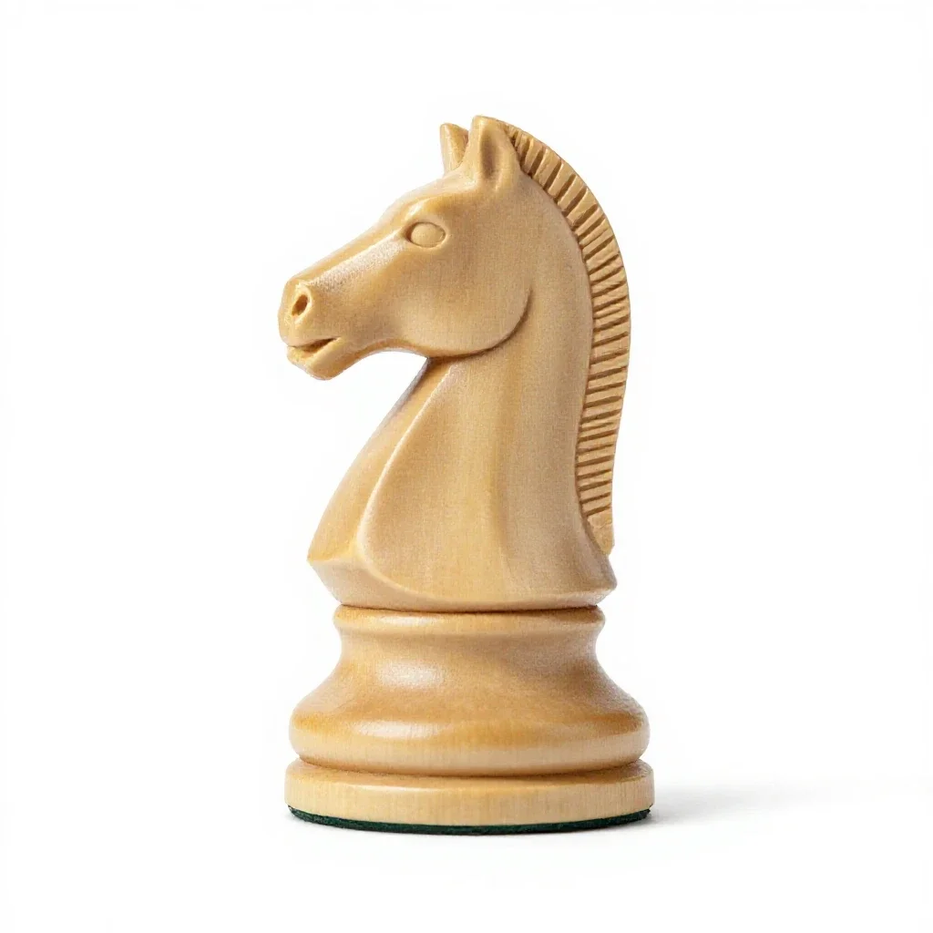 Chess knight piece isolated on a white background