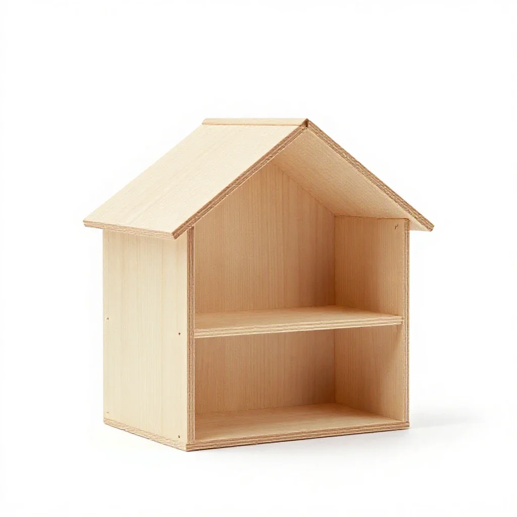 Dollhouse isolated on a white background