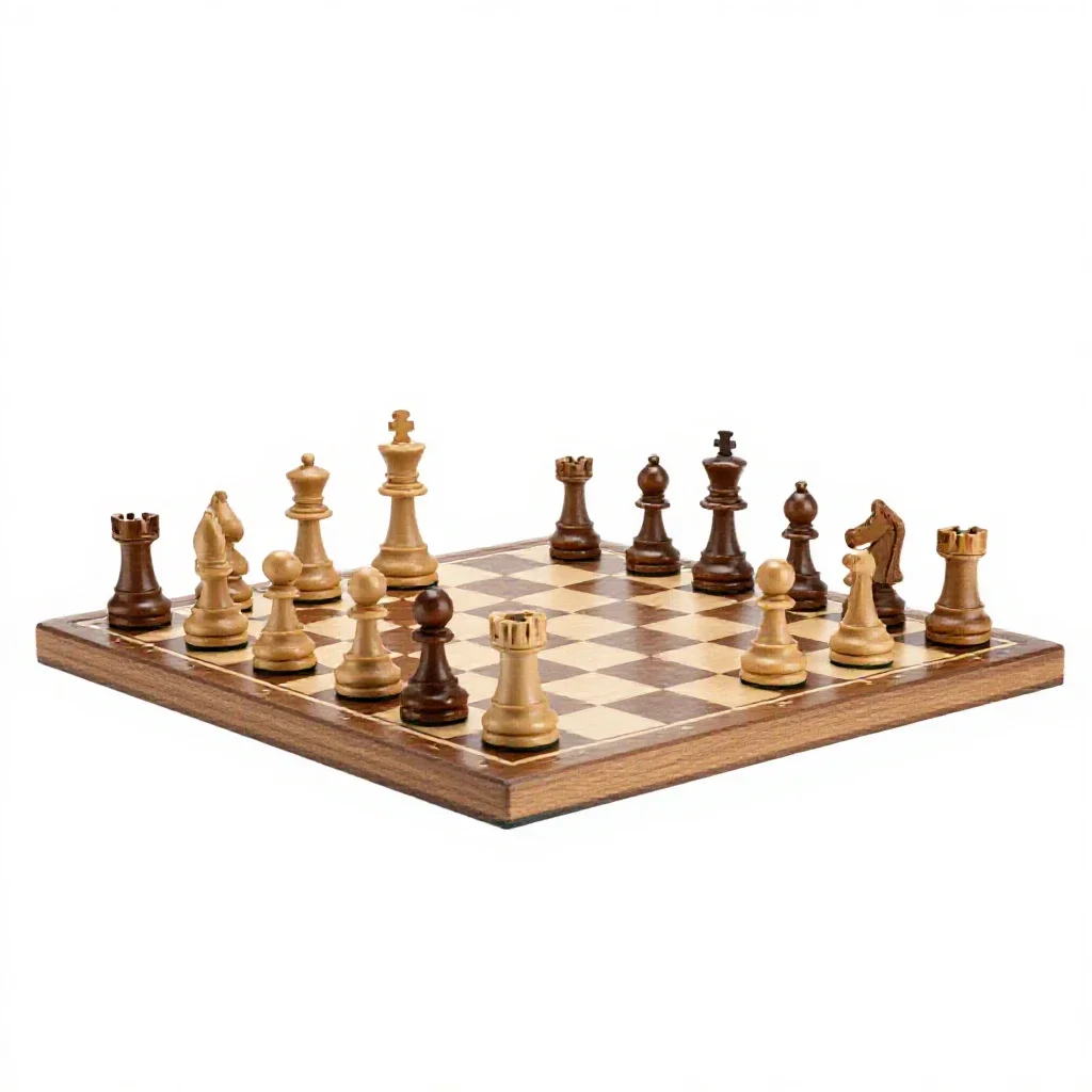 Full chess set isolated on a white background