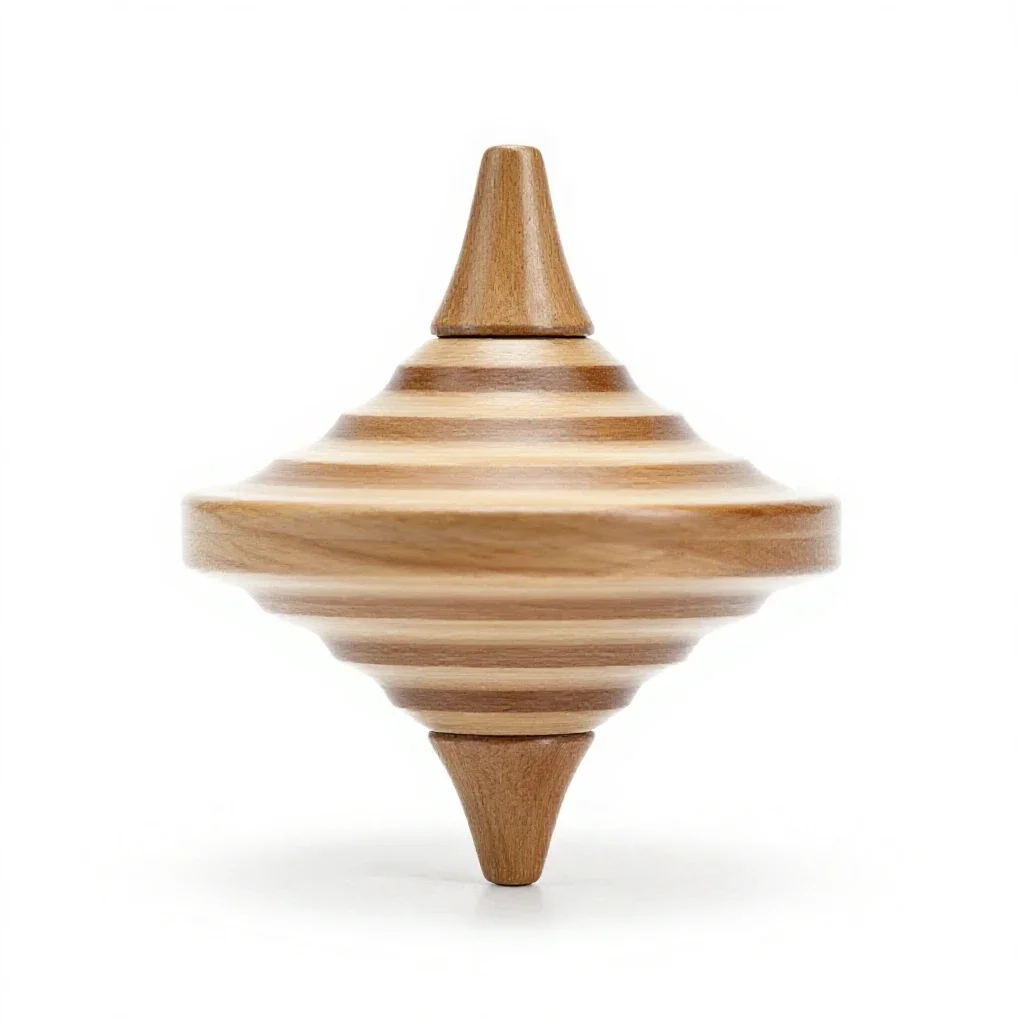 Spinning gyroscope isolated on a white background