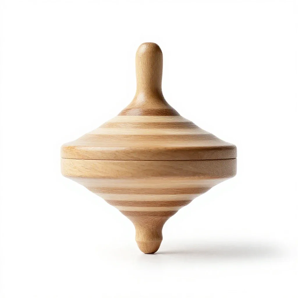 Spinning top isolated on a white background