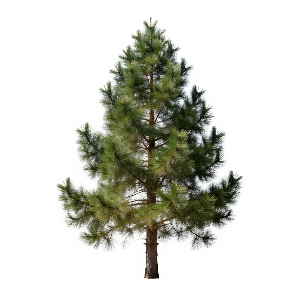Bristlecone pine isolated on a white background