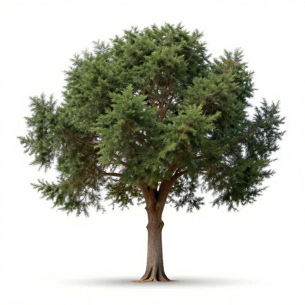 Cedar of Lebanon isolated on a white background