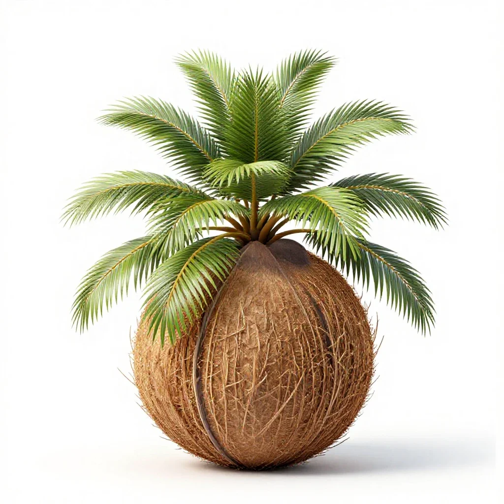 Coconut palm isolated on a white background