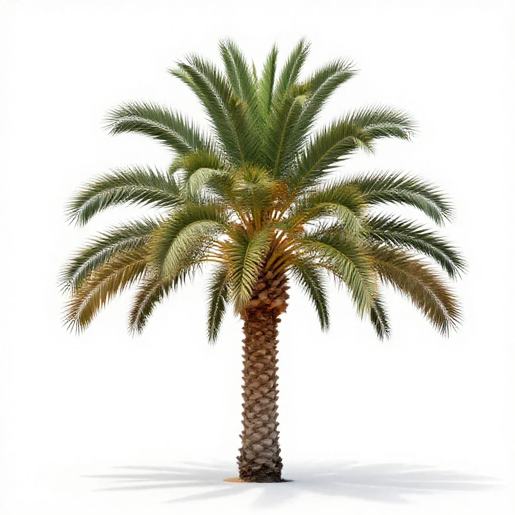 Date palm isolated on a white background