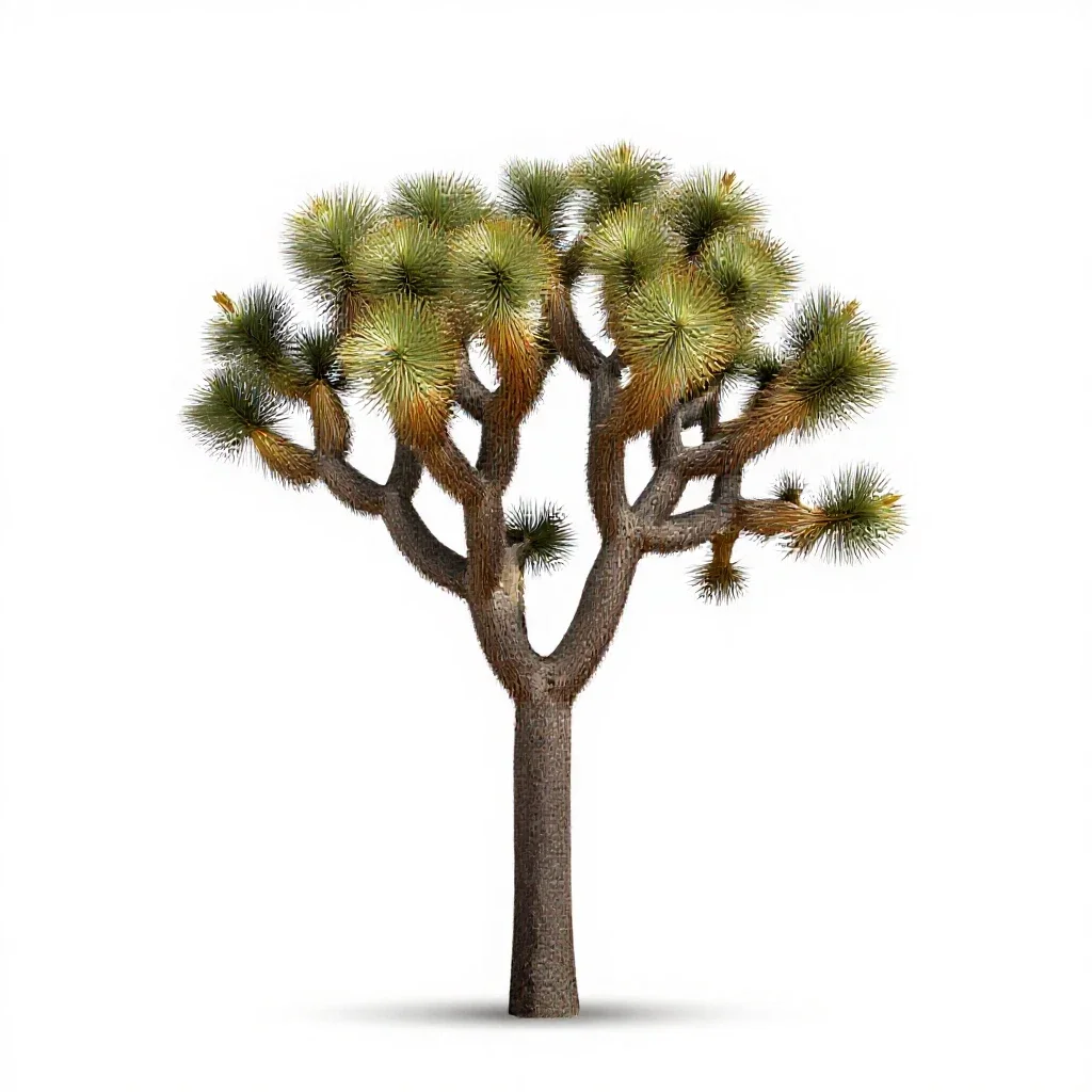 Joshua tree isolated on a white background