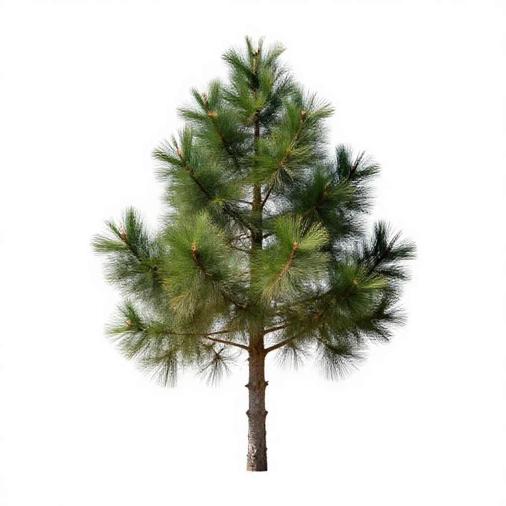 Stone pine isolated on a white background