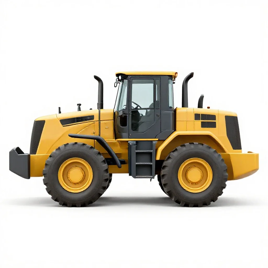 Bulldozer isolated on a white background