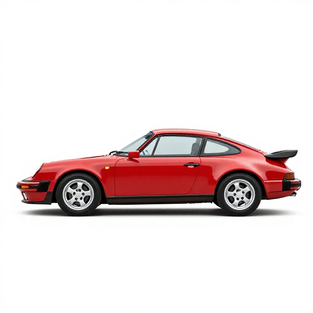 Classic sports coupe isolated on a white background