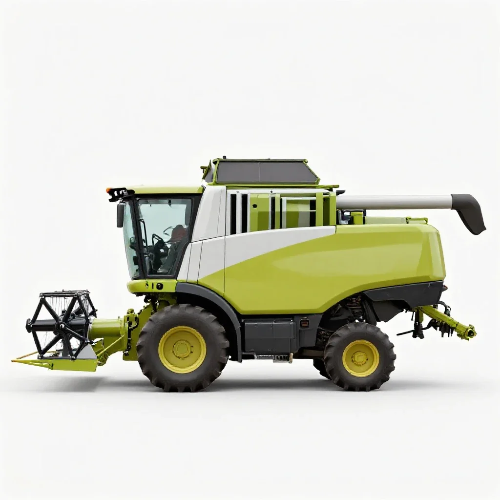 Combine harvester isolated on a white background