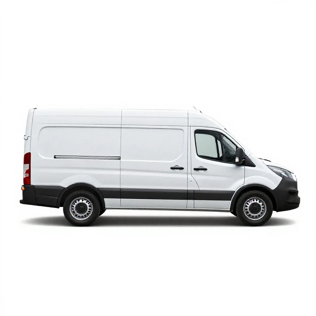 Delivery van isolated on a white background