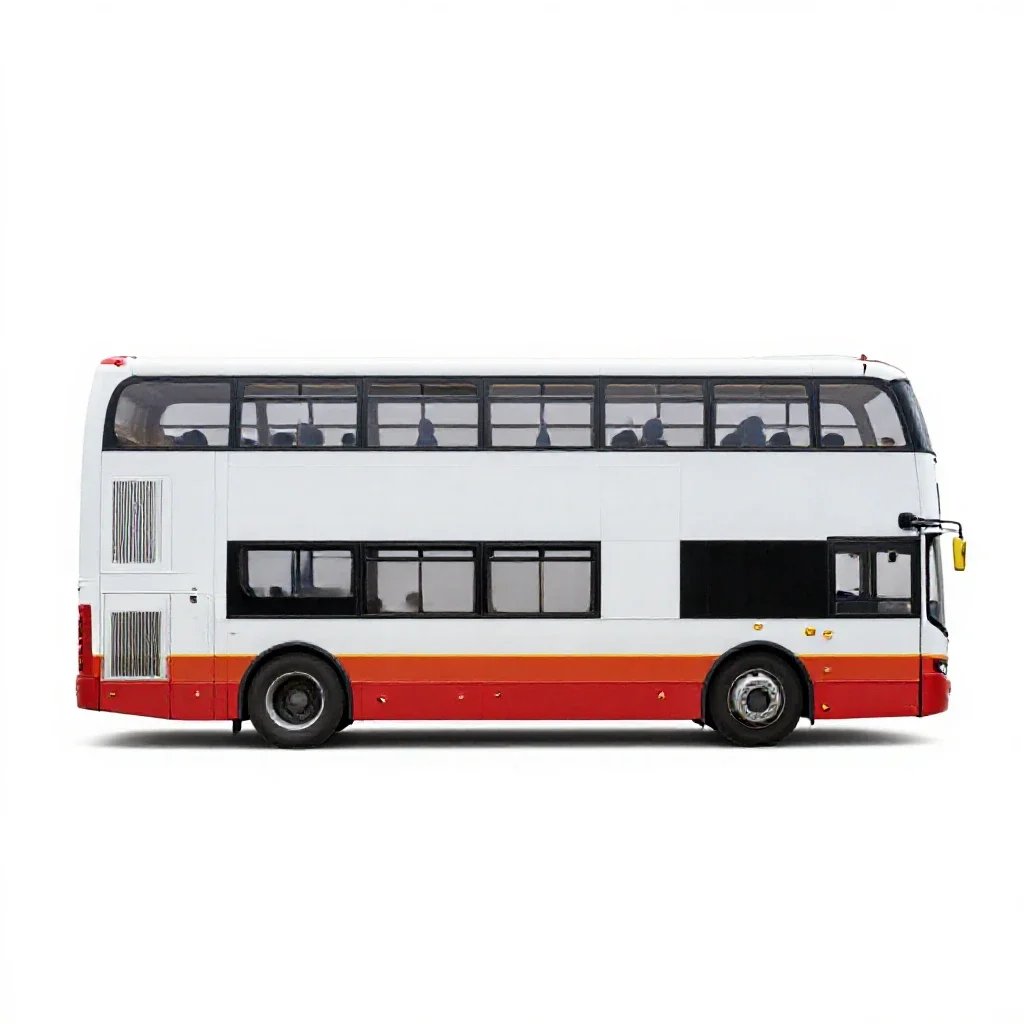 Double decker bus isolated on a white background