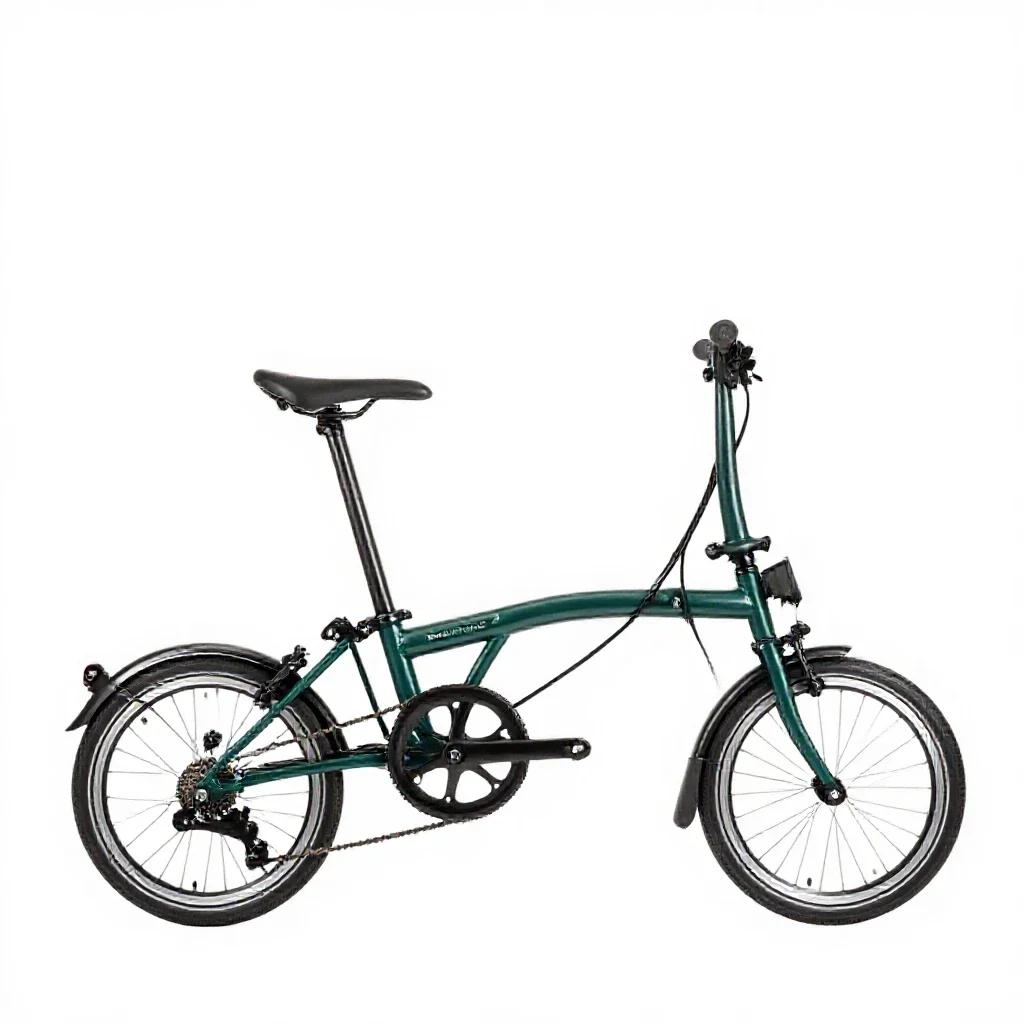 Folding bicycle isolated on a white background