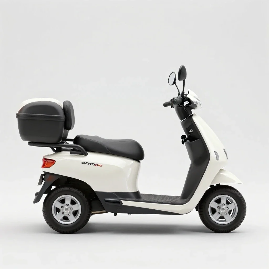 Mobility scooter isolated on a white background