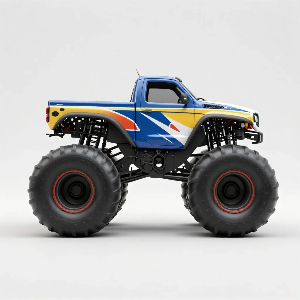 Monster truck isolated on a white background
