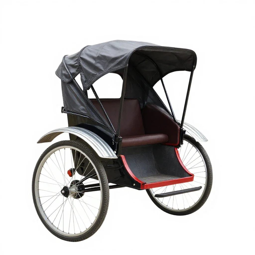 Rickshaw isolated on a white background