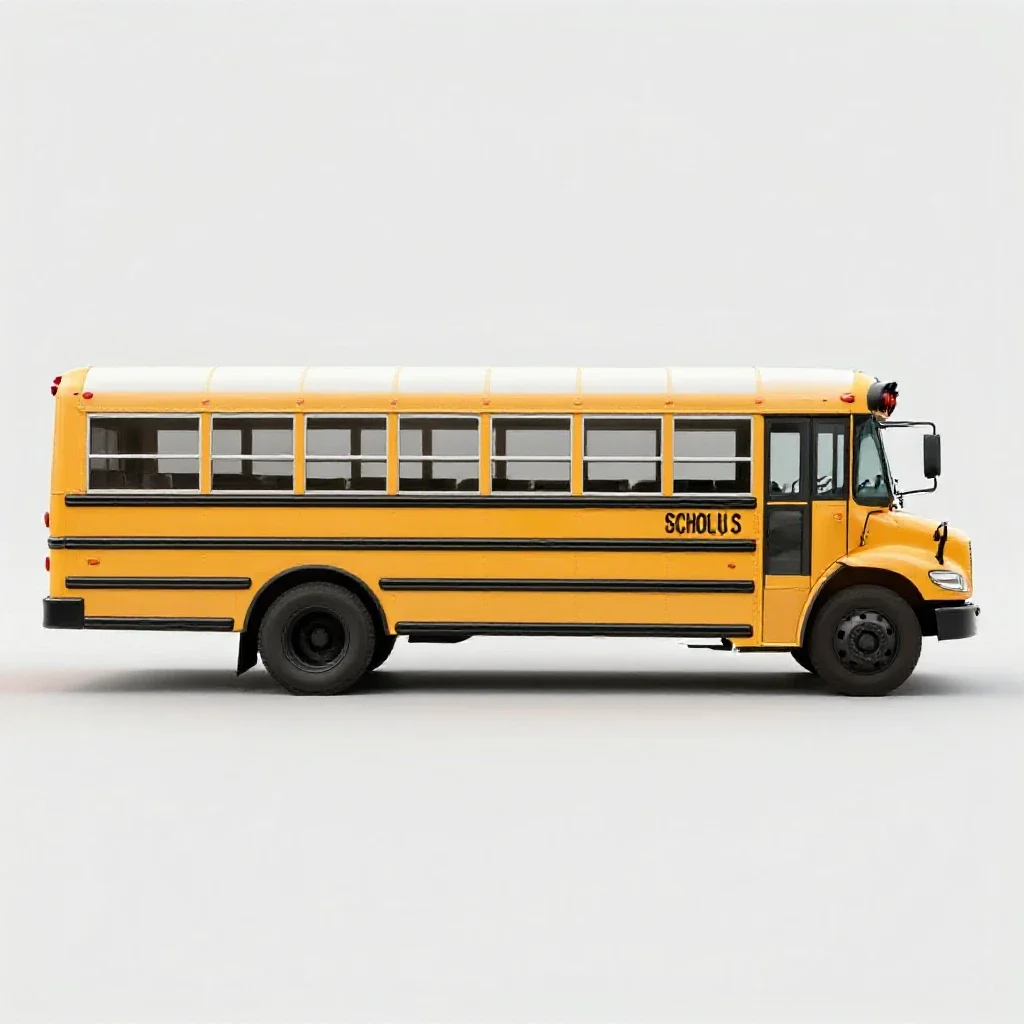 School bus isolated on a white background