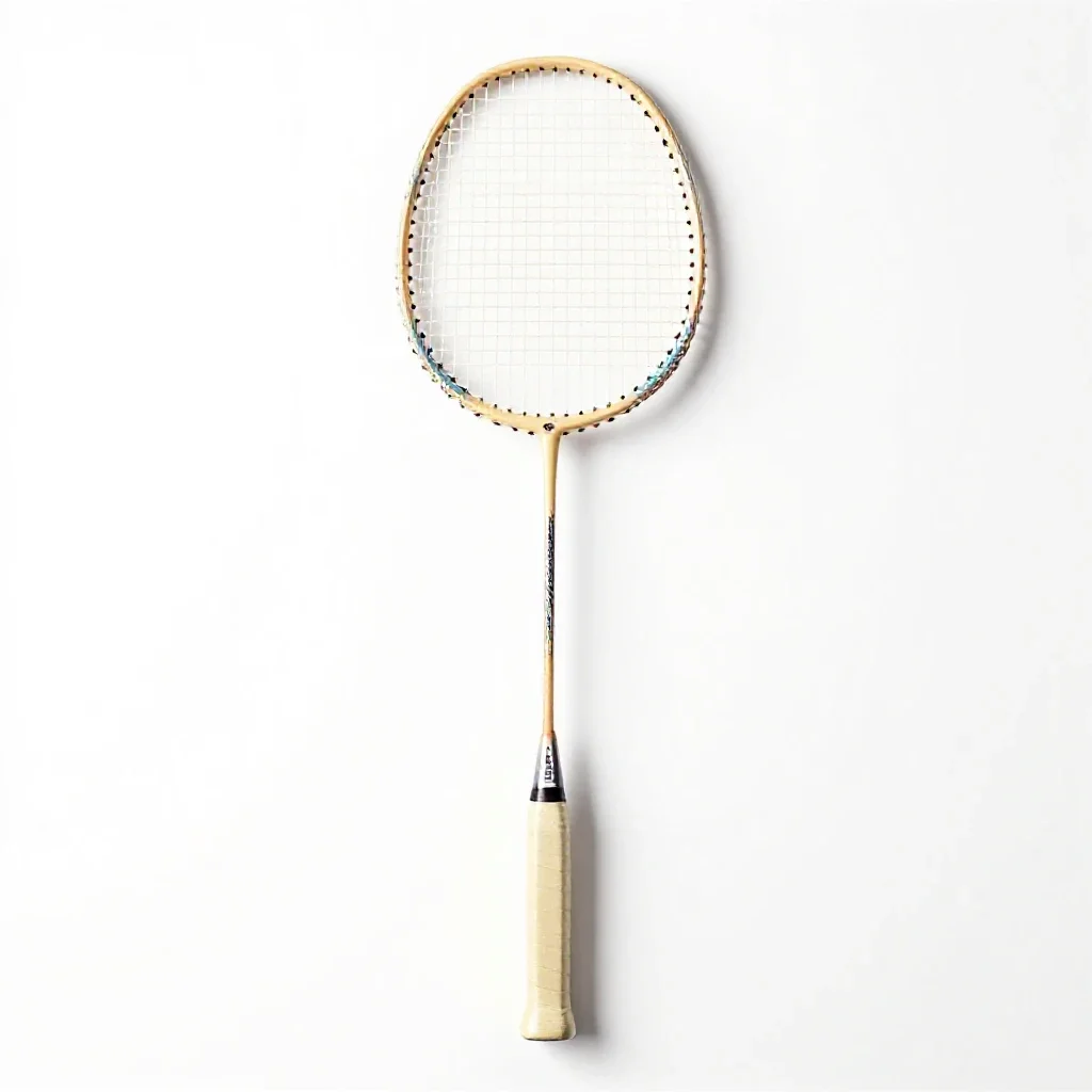 Badminton racket isolated on a white background