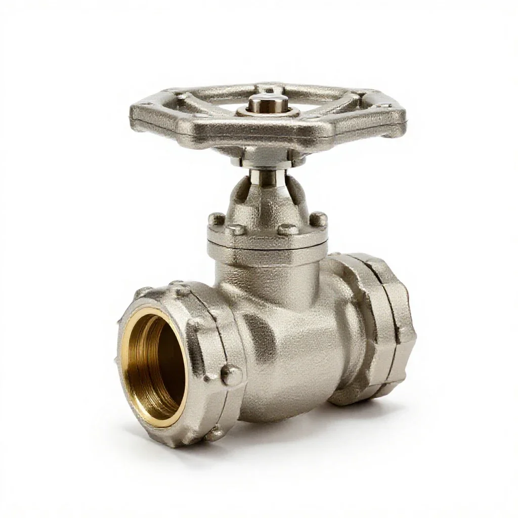 Ball valve isolated on a white background