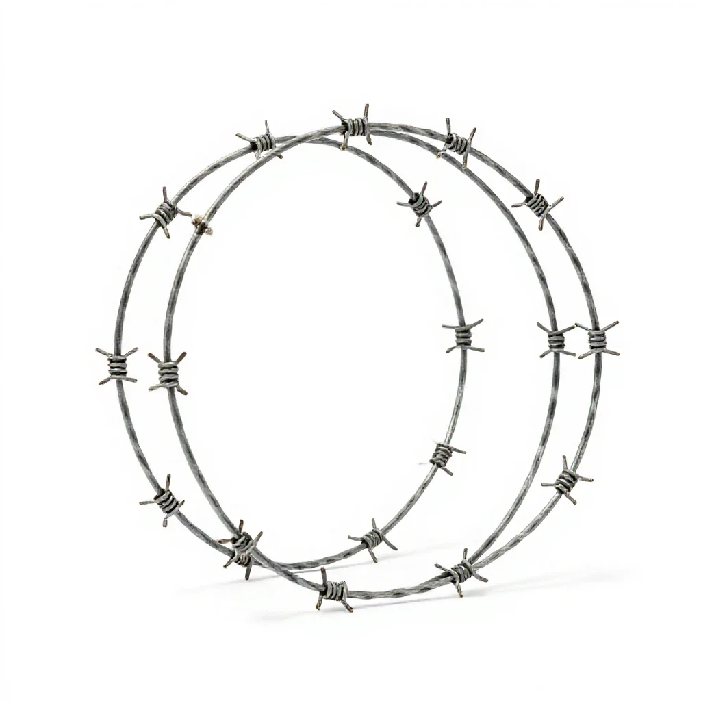Barbed wire isolated on a white background